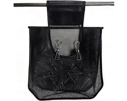 Wasknijperzak - Opbergmand - Wassen Organiseren - Met Hanger - 30 x 30 x 10 cm - Zwart