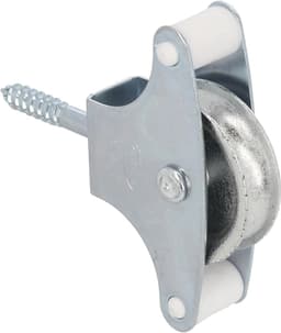 Waslijn Katrollen - Lijn Ophangers - Kleding Drogen - Stalen Wiel - Ø39 mm - Verzinkt — thumbnail 5