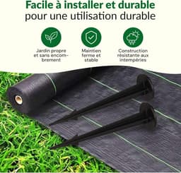 Verpakking 100 UV-bestendige kunststof tuinankers 120mm – roestvrij, platte kop voor extra stabiliteit en grip — thumbnail 5