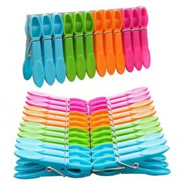GELLDG Wasknijpers - Waslijnklampen - 48 Delige Set In 4 Kleuren - Roestvrij Verenstaal Met PP - Inclusief Opbergmand - Geschikt voor Wasgoed En Huishoudelijk Gebruik - Multicolor — thumbnail 4