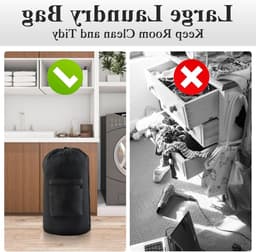 Grote Vouwbare Waszak van Oxford Stof, 41 x 81 cm, Ideaal voor Camping, Reizen en Thuisgebruik, Perfect voor Vuile Was en Picknicks — thumbnail 5
