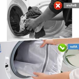Set van 6 Wasnetten voor de Wasmachine - 40x30cm Mesh Waszakken met Rits voor Delicate Wassen, Ideaal voor Truien, Hemden en Ondergoed — thumbnail 2