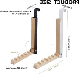 Opvouwbaar droogrek voor kleine ruimtes, 2 stuks hangend kapstok voor wasruimte, badkamer en slaapkamer, ideaal voor reisopslag en drogen (wit) — thumbnail 5
