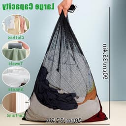 Extra grote wasnetzakken 70x90cm - 2 stuks, ideaal voor het wassen van delicate kleding, ondergoed en blouses in de wasmachine. Perfect voor reizen en het organiseren van vuile was. — thumbnail 5