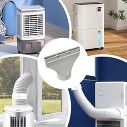 Slangadapter voor airconditioning - Kunststof - 22 x 25 x 2 cm - Draagbaar - Afvoersystemen - Raamontluchtingsset — thumbnail 3
