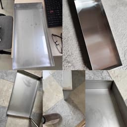 Lekbak Onder Wasmachine - Condensaatbak Airco - Lekkage Voorkomen - Roestvrij Staal 304 - 70x70cm - Zilver — thumbnail 3