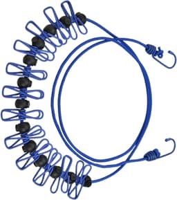 Waslijn met Clips - Reis waslijn - Kleding Drogen - Winddicht Antislip - 3.7 Meter Uitschuifbaar - Blauw — thumbnail 5