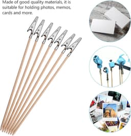 Krokodillenklemmen op Stokjes - Modelbouw Clips Hobby Klemmen - DIY Knutselen - Buigbare Clips - 17 cm - Khaki — thumbnail 5
