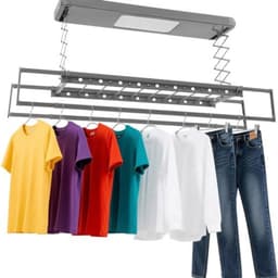 Thuys - Elektrisch droogrek - Wasrek - Verwarmd - Aluminium - Uittrekbaar en afstandsbediening — thumbnail 3