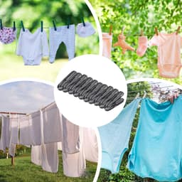 Wasknijpers - Kleerklemmen - Kleding Drogen - Winddicht Ontwerp - 10 Stuks - Transparant Grijs — thumbnail 3