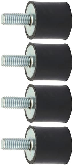 Dailygoods- Schokdempers 4 Stuks - Rubberen Steunen - Anti-vibratie Voeten - Silentblock - Geschikt voor Airconditioning - Materiaal: Rubber/Metaal - Rubberen Buffers — thumbnail 1