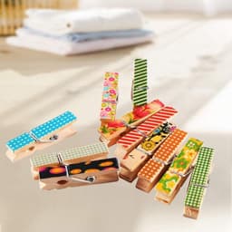 Houten Knijpers - Fotoclips Decoratief - Foto's Ophangen - Milieuvriendelijk Materiaal - 50 Stuks - Multicolor — thumbnail 2