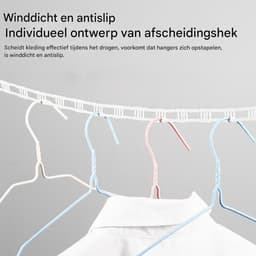Draagbare Waslijn - Reis Waslijn - Kleding Drogen - Windproof Ontwerp - 5 Meter - Grijs — thumbnail 4