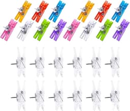 Houten Punaises Clips - Mini Knijpers - Foto's Bevestigen - Met Veerclip - 2 Dozen - Niet Gespecificeerd — thumbnail 1