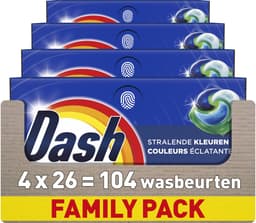 Dash Wasmiddel Pods® - Stralende Kleuren - 4 x 26 Wassen — thumbnail 1