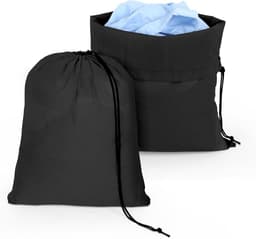 2 Pack Reiswaszakken voor Vuile Kleding 40x50CM - Grote Trekkoordzakken voor Kamperen, Thuis en Studentenhuis — thumbnail 1