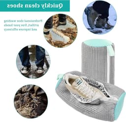 Set van 2 Herbruikbare Schoenwaszakken met Rits, Bescherming voor Schoenen en Kleding, Ideaal voor Wasmachinegebruik en Reis — thumbnail 3