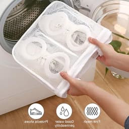 Waszak voor Schoenen - Set van 2 Herbruikbare Waszakken met Verborgen Rits voor Sport- en Slippers, Geschikt voor de Wasmachine en Bescherming van Schoenen — thumbnail 4
