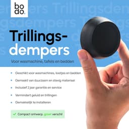 Bodo® Trillingsdempers Wasmachine - Droger – Set van 4 – Zwart — thumbnail 3