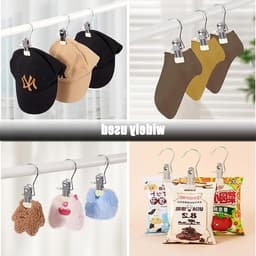 Set van 20 Kledingknijpers - Draagbare Kledingclips voor Broeken, Schoenen en Handdoeken - Duurzame Metalen Haakjes met Tangen voor Thuisgebruik — thumbnail 4