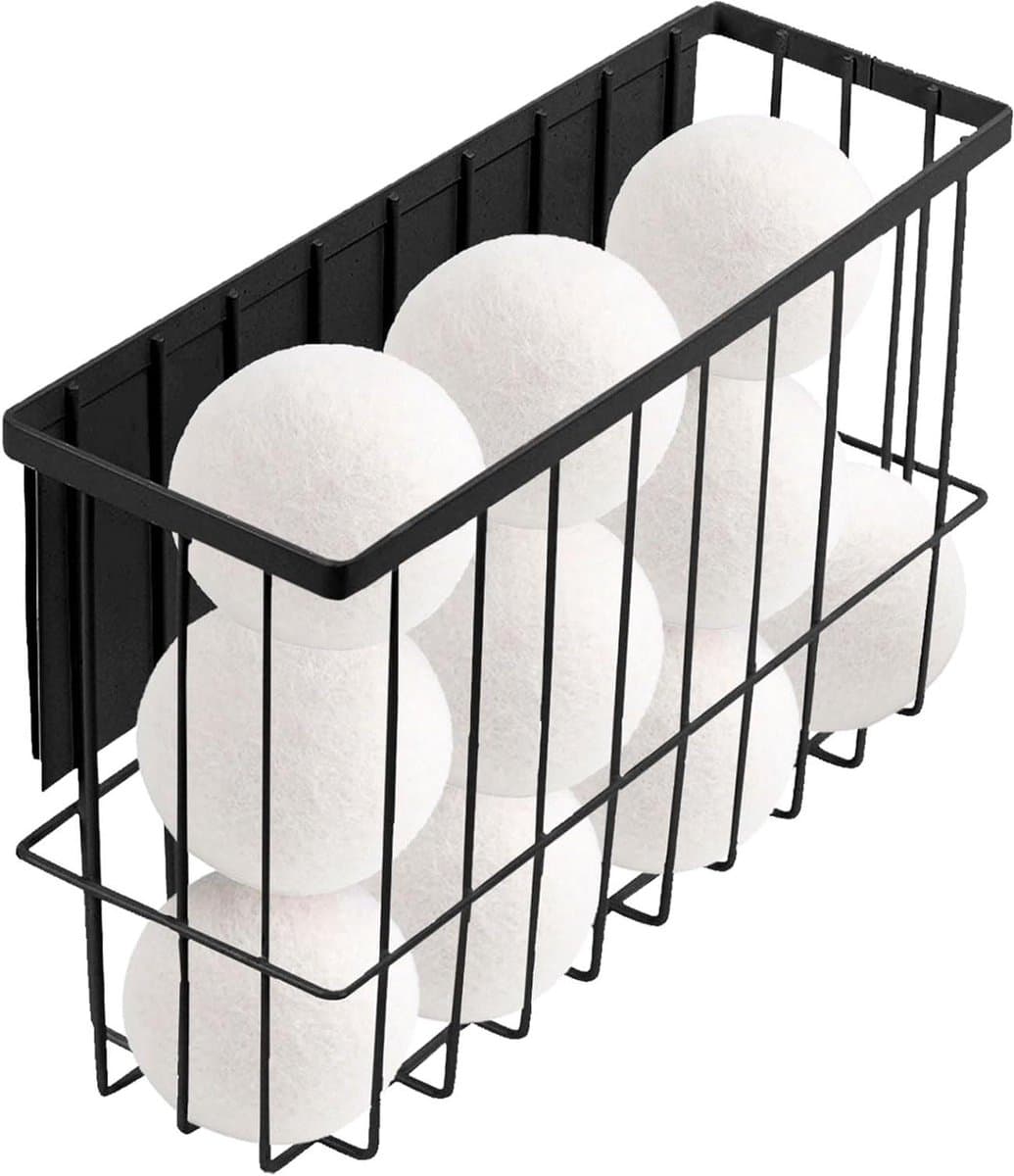Magnetische Wasbak - Opbergmand Droger - Wasruimte Organiseren - Sterke Magneet Bevestiging - 26x8x15.5 cm - Zwart — afbeelding 1