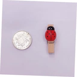 Houten Clips - Mini Knijpers - Decoratie Foto's - Natuurlijk Hout - 3.5 cm - Gekleurd — thumbnail 5