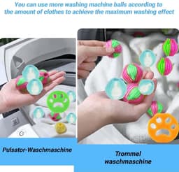 Cosensi - Haarvangers voor Wasmachine - 16 Stuks - Herbruikbaar - Groen en Blauw - Vermijd Pluisjes - Geschikt voor Wasmachines en Drogen — thumbnail 4