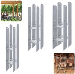 Paaldrager H-anker - Houtverbinder Betonanker - Zware Houtconstructies - Thermisch Verzinkt Staal - 600mm Hoog 81mm Breed - Metaal — thumbnail 1