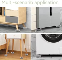 8-delige Anti-Vibratie Onderzetters geschikt voor Wasmachine & Droger – Antislip & Geluidsdempend, Geschikt geschikt voor Alle Wasmachines & Drogers — thumbnail 4