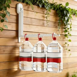 2pcs Opvouwbaar wasrek, wandgemonteerd droogrek met zuignap, uitschuifbaar, draagbare deurhanger voor wasgoed, badkamer, camper en balkon. (Wit) — thumbnail 3