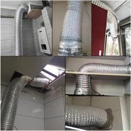 Afzuigkap slang - Flexibel kanaal - Lucht afvoeren - Hittebestendig aluminium - 3 meter 150mm - Aluminium — thumbnail 2