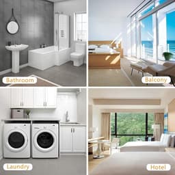Intrekbare Waslijn - Droogtouw Wandmontage - Kleding Drogen - Boorvrije Installatie - 2.8 Meter - Roestvrij Staal — thumbnail 3