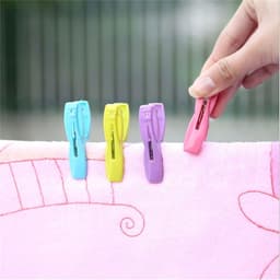 Kledingknijpers Set - Wasknijpers Plastic - Kleding Drogen - Windproof Design - 30 Stuks - Paars — thumbnail 4