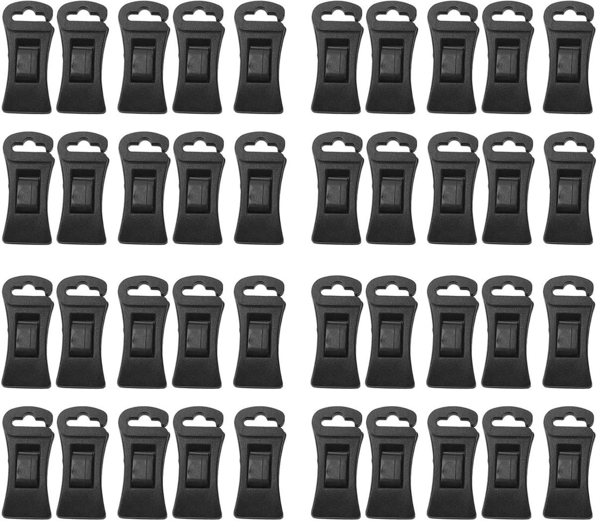 Wasknijpers - Kledingclips - Kleding Ophangen - Antislip Ontwerp - 40 Stuks - Zwart — afbeelding 1