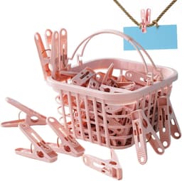 Wasknijpers - Kledingklemmen - Kleding Drogen - Winddicht Ontwerp - 30 Stuks - Roze — thumbnail 1