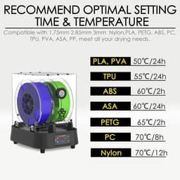Filament Droogbox voor 3D Printer Materialen - Met Timer en Temperatuurregeling — thumbnail 3