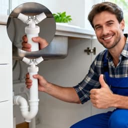 Y-stuk afvoeraansluiting voor wasmachine en vaatwasser - Dubbele aansluiting Ø 19-24 mm naar 40 mm - Wit - Eenvoudige montage met slangklemmen — thumbnail 5