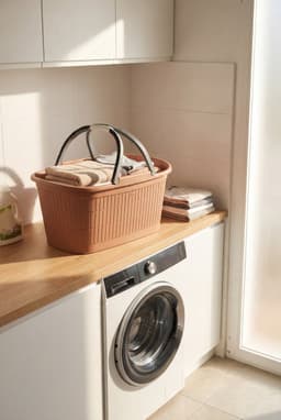 Heupwasmand met handgrepen 'Domus' - 35 liter - Mocha Mousse — thumbnail 2