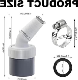 Afvoeraansluiting voor Wasmachine, Y-Adapter voor Afvoer, 18-24 mm Inlaat, Geschikt voor Vaatwasser en Droger, Duurzaam en Betrouwbaar — thumbnail 5