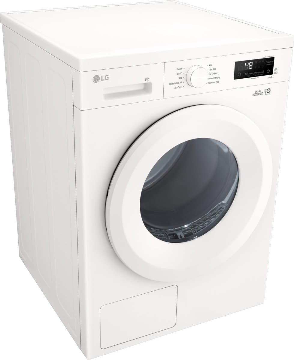 LG RHX1008NWH - Warmtepompdroger - 8 kg - 64 - Energielabel C — afbeelding 1