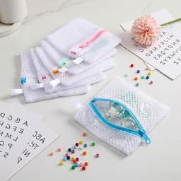 Duurzame mini-waszakken voor sokken en ondergoed, 6 stuks, honingraatstructuur, ideaal voor delicate was — thumbnail 3