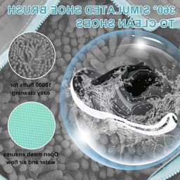 Schoenwaszak met rits voor 360 graden reiniging, geschikt voor alle soorten schoenen, microfiber materiaal en wasmachinebestendig — thumbnail 5