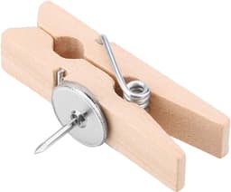 Houten Clips - Kleine Knijpers - Foto's Ophangen - Natuurlijke Afwerking - 35x7 Mm - Houtkleur — thumbnail 5
