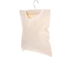 Opbergtas Wasknijpers - Knikkerzakje Huishouden - Wasknijpers Opbergen - Met Draaibare Haak - 32x27CM - Beige