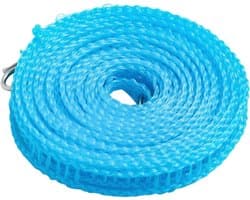 Waslijn - Draagbare lijn - Buiten drogen - Verstelbare lengte - 300 cm - Blauw