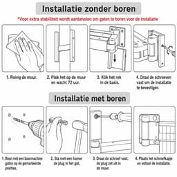 Purepeak Wasrek Deur - Droogrek Hangend - Inklapbaar - 3 Niveaus - 120 cm - 18 Haken - Waslijn Trapgat - Uittrekbaar — thumbnail 2