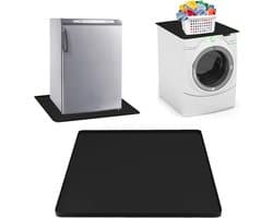 Lekbak Wasmachine - Koelkastmat - Vloer Beschermen - Verhoogde Rand - 60 x 60 cm - Zwart