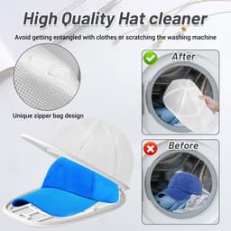 Cap Washer - 2 Stuks - Pet Wasbeschermer Frame voor Wasmachine - Voorkomt Vervorming en Kreukels - voor Baseballpetten, Sportpetten en Petonderhoud Zonder Vervorming — thumbnail 4