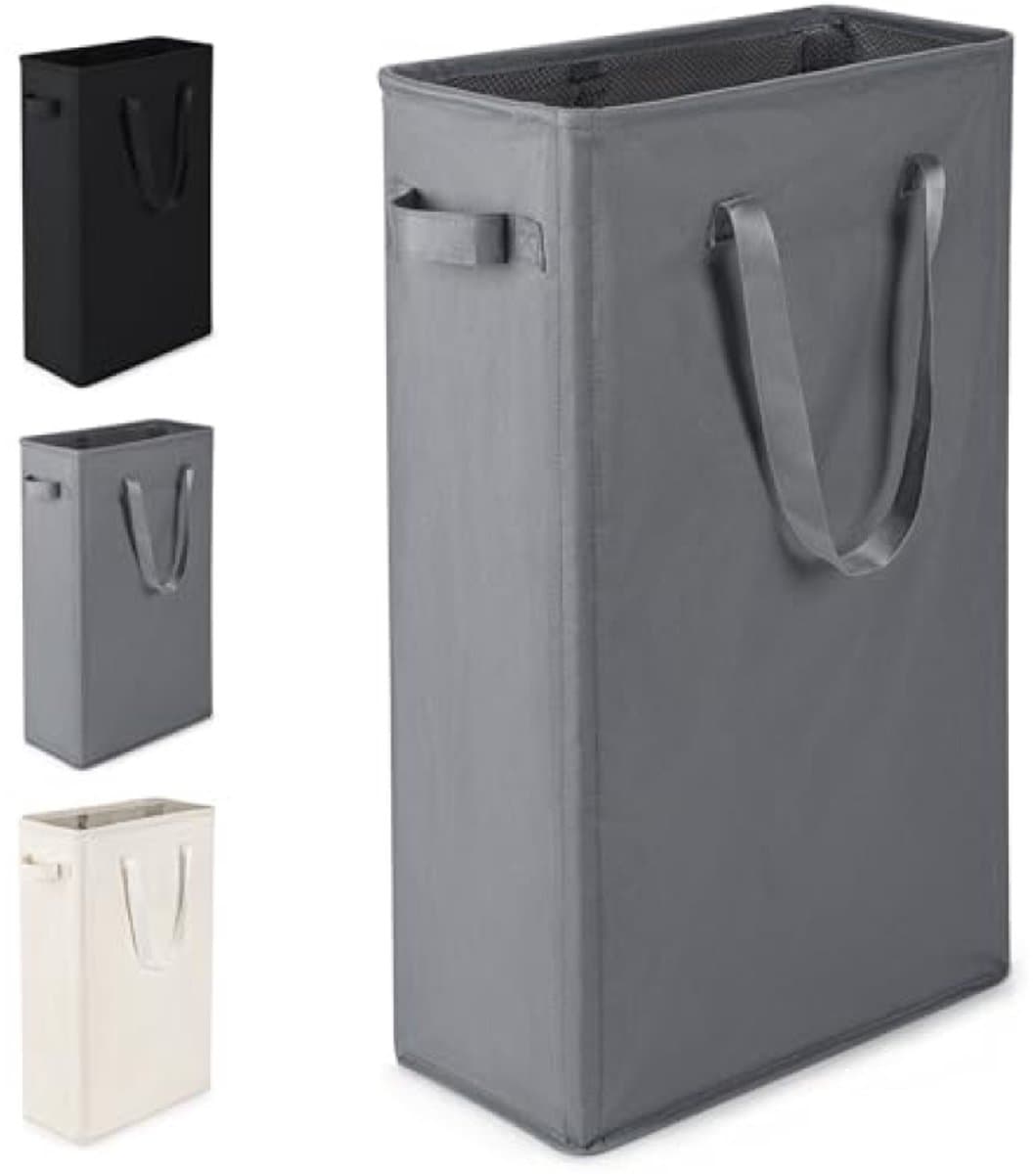 Slimme opvouwbare wasmand - Waterdichte stof, handgrepen en gaasdeksel - 45 liter capaciteit — afbeelding 1