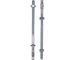 Wigankers M8 - Metalen pluggen - Stevig bevestigen - Verzinkt staal - 180 mm lengte - Zilverkleurig